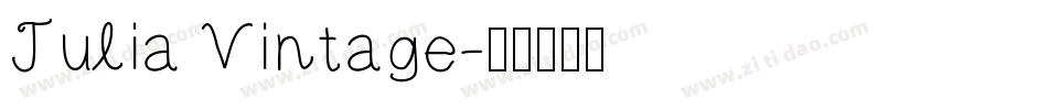 Julia Vintage字体转换